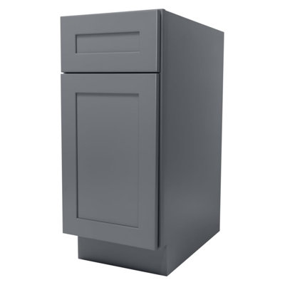 Armoire de base gris Shaker - prêt à assembler, rangement pour armoires de cuisine