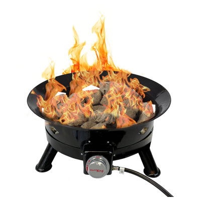 Flame King Smokeless Propane Fire Pit, 24-inch Portable Firebowl, 58K BTU with Self Igniter & Cover