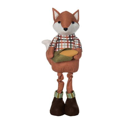 Charmante figurine de renard debout en peluche - objet décoratif coloré pour la récolte d'automne - parfaite pour la décoration intérieure de table, les cadeaux et les cadeaux d'hôtesse - Figurine en polyester doux pour toutes les occasions