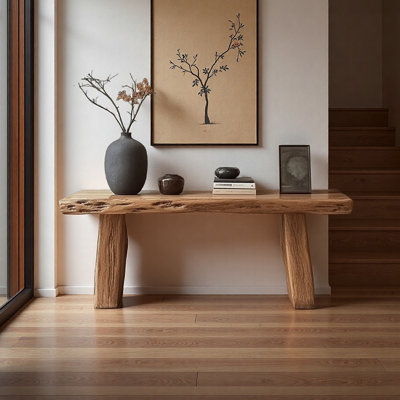 Console simple en bois massif