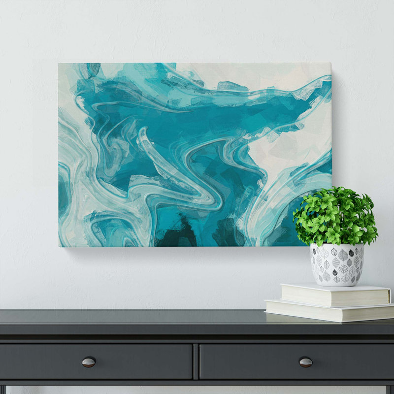 Sea Dreams In Abstract - Wrapped Canvas Painting, 35cm H x 50cm W x 3cm D