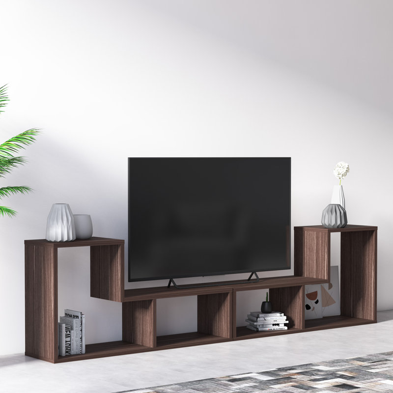 Legon TV Stand or Shelves, TV Unit, Free Combination, 190 x 55 x 40 cm TV Table for TVs up to 60", Walnut