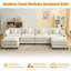 Canapé modulaire rembourré en chenille avec repose-pieds Chenille-963855012-951227959