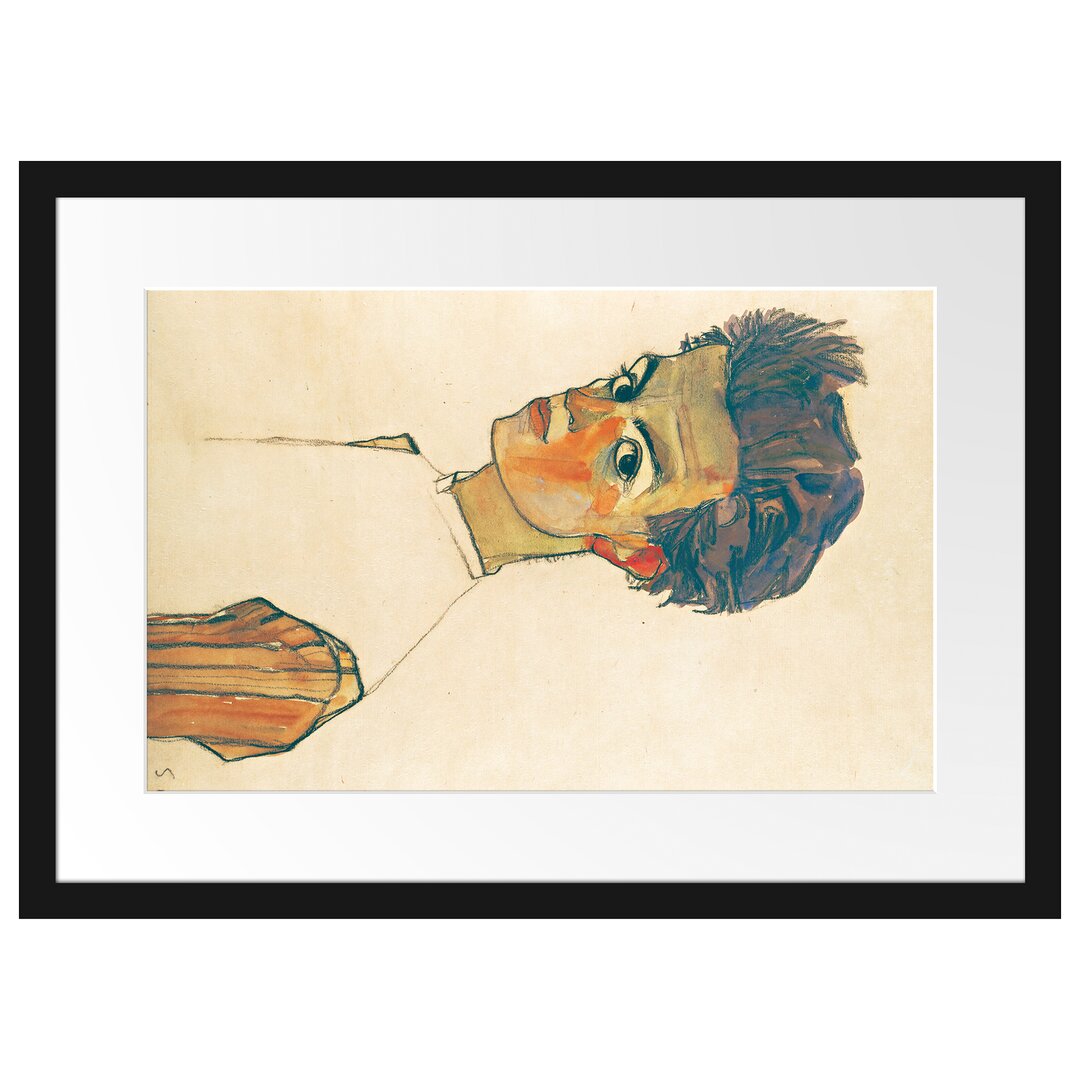 Gerahmter Kunstdruck Self Portrait von Egon Schiele