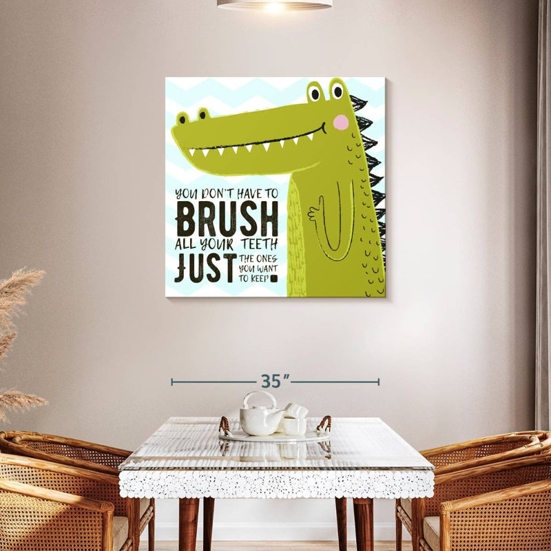«Brush Dino», impression sur toile, H 36 po x l 36 po x P 1,25 po