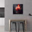 «Red Rose On Fire 1» par Rey Klimt, art mural en verre acrylique-738228649