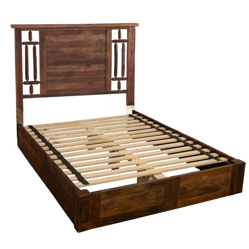 Fireside Lodge Appalachian Windowpane Platform Bed - Queen, Queen