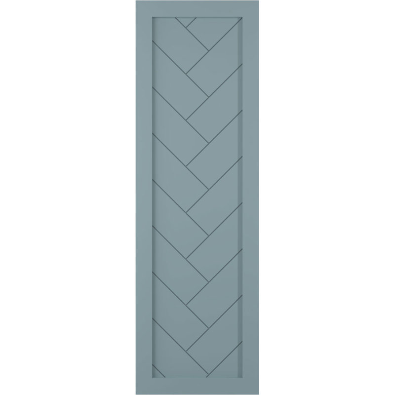 Volets à fixation fixe en PVC True Fit, Bleu paisible, 18", 70"