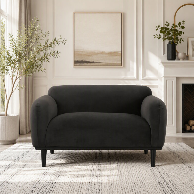 Canapé en tissu Bouclé, Gris foncé