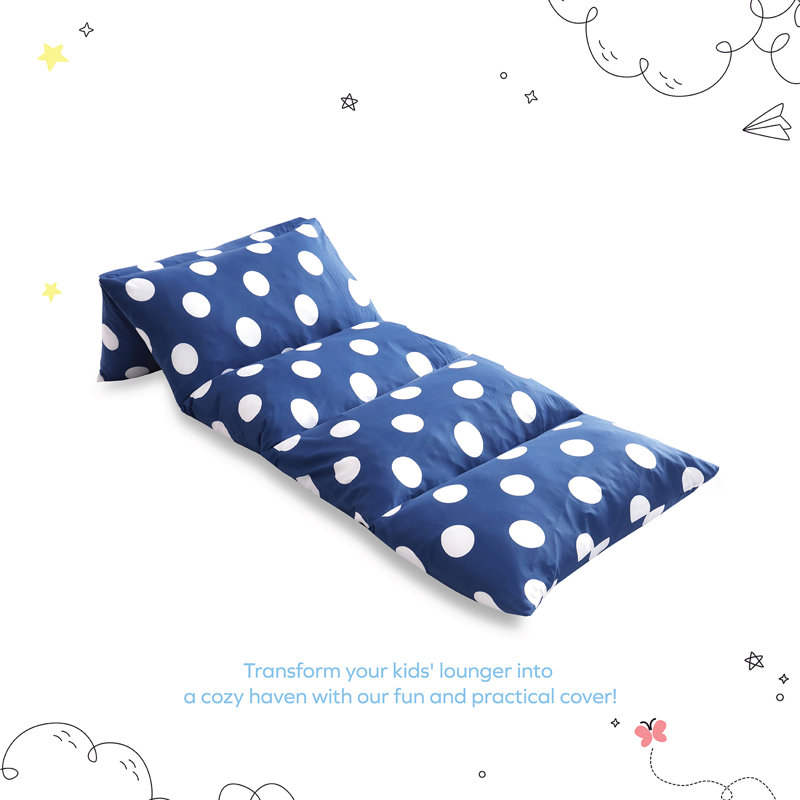 Cotton Bean Bag Chair & Lounger, 88" H x 32" W x 7" D