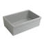 Évier de cuisine réversible en argile réfractaire à cuve simple 30 po Whitehaus: Lèvre 2 1/2 po, tablier avant biseauté-93363834