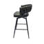 Tabouret de bar pivotant à 360 degrés brun clair, revêtement en cuir technique, pour îlot de cuisine, café, bar, tabourets de 4, rembourré avec restaurant