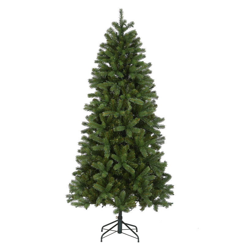 Slender Green Realistic Artificial Fir Christmas Tree, 6.5'