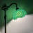 Fiecke Tiffany Floor Lamp Stained Glass Green Leaves LED Bulb Included Gooseneck 20"W*12"D*63"H