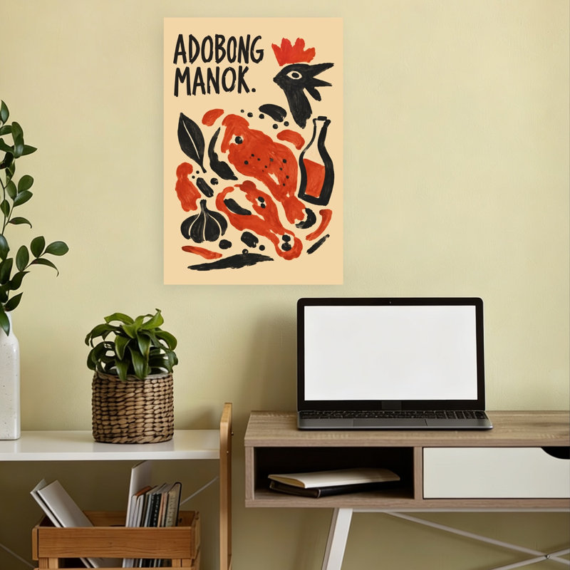 Adobong Manok Ingredients Abstract Contemporary Wall Art Print, 45.72cm H x 30.48cm W