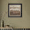 «Neutral Abstract Mountain Layers», reproduction de paysage minimaliste brun et beige, impression encadrée sur papier dans la chambre principale, 2 pièces