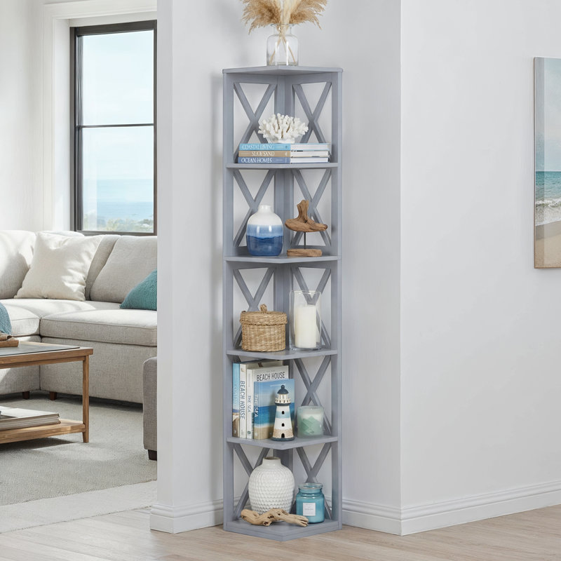 Bibliothèque de coin H 63,75 "x l 12" Darek, gris