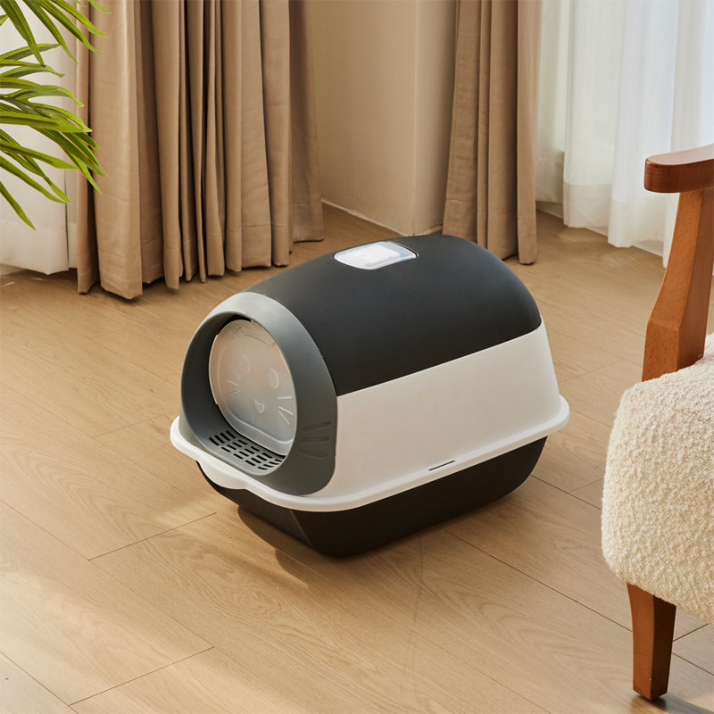 Polyethylene Plastic Enclosed Litter Box with Scoop
