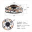 Ventilateur de plafond de type montage 19 po, moteur réversible, télécommande CC, ventilateur de plafond à 6 vitesses, minuterie, pour le salon, la chambre à coucher ou la salle à manger - ampoules non incluses