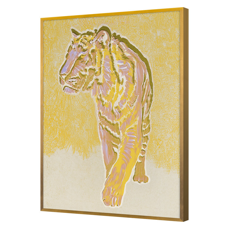 Yellow Tiger 2 Print by Todaro, Katie, Gold, 30" H x 22" W