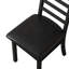 Ensemble de table de salle à manger noire 5 pièces avec table ronde et 4 chaises à haut dossier