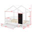Lit double avec tableau noir et tiroirs, deux options d'assemblage