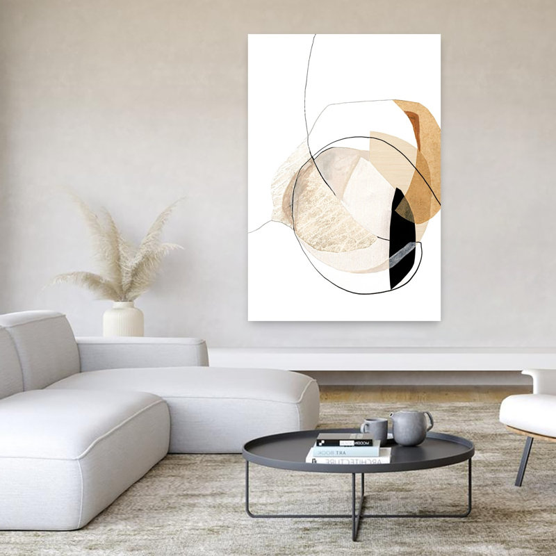 Graphical Shapes 4, art abstrait minimaliste, H 60 po x l 40 po