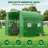 Walk-in Greenhouse with 4 Ventilated Mesh Windows & Zippered Roll-Up Door for Outdoor Garden and Plant Protection