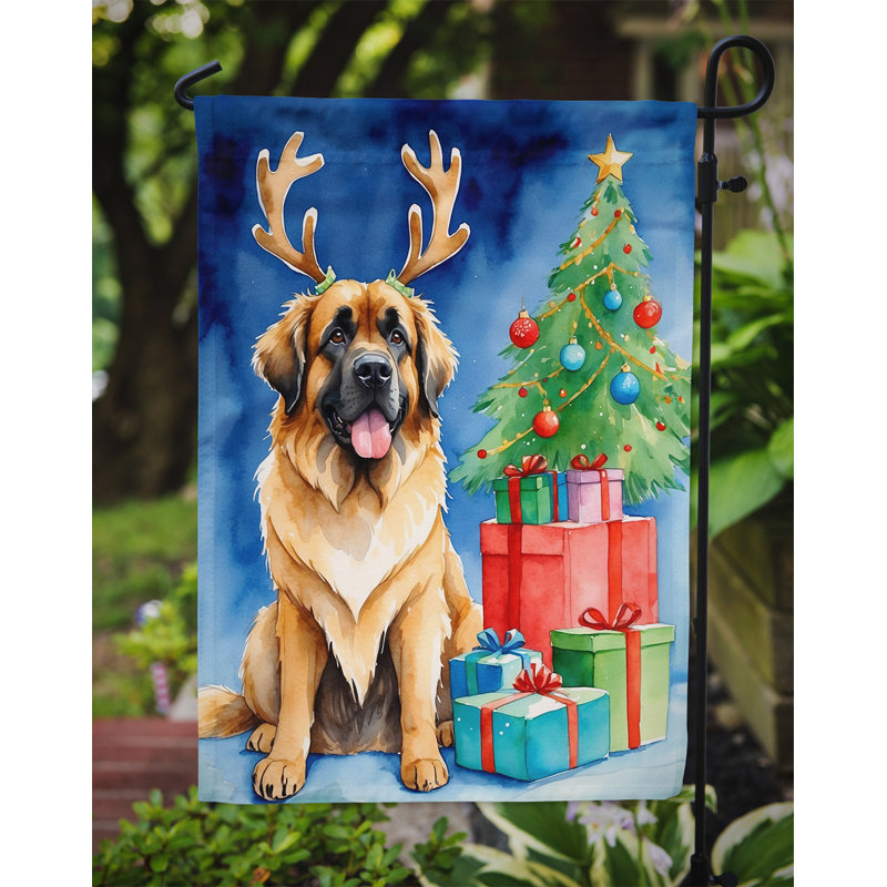 Drapeau de Noël renne de jardin, Leonberg