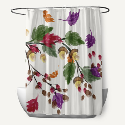 Rideau de douche Kirtland Floral par E by Design