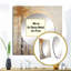 Arbaj - Minimaliste beige et doré forêt I, grand miroir mural carré pour chambre à coucher-1303106502