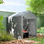 Outsunny 1.2 x 1.8m Garden Storage Shed Tent Large Door Light Grey