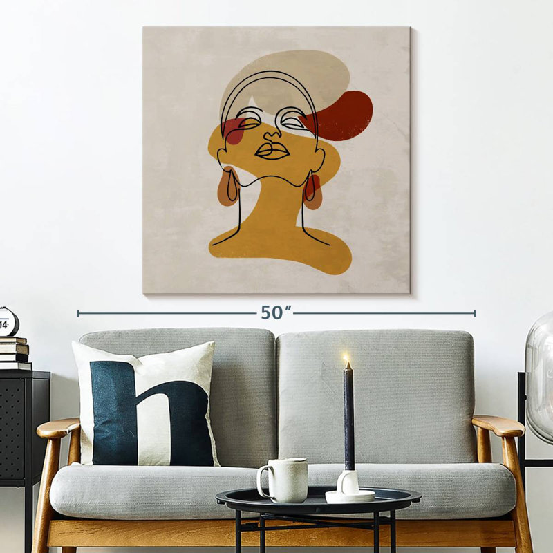 Visage de femme Leisha Boho I, H 33 po x l 33 po