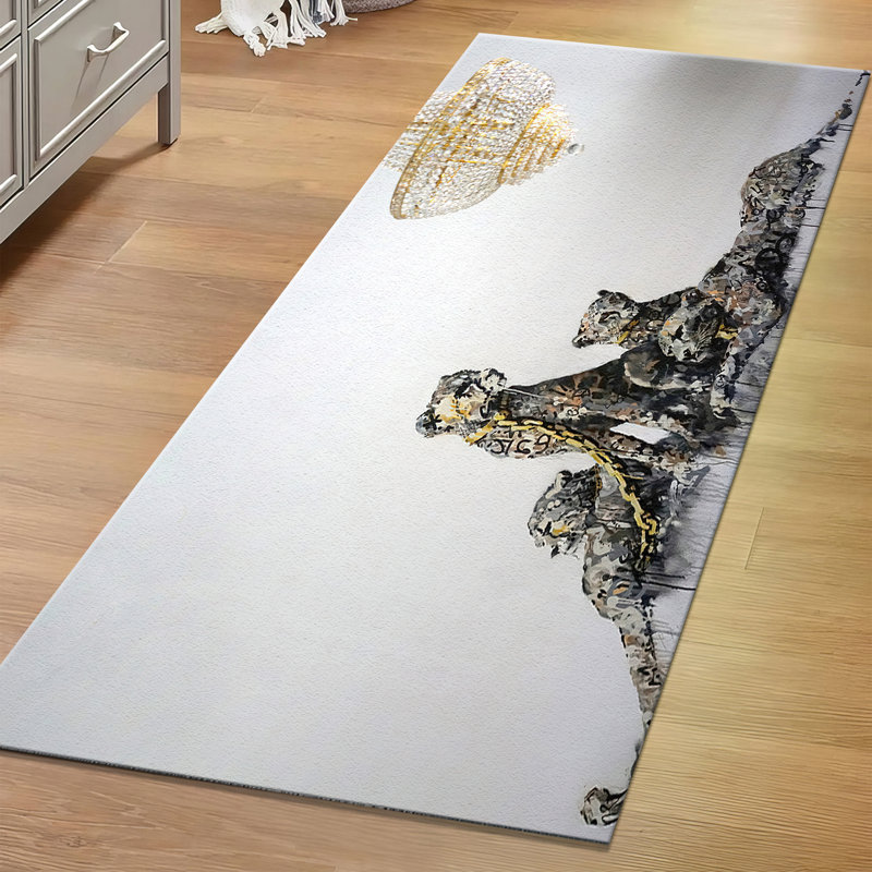 Chic Floral Design Non Woven Soft Type Printed Rug Perfect for Enhancing Your Living Space with a Touch of Elegance