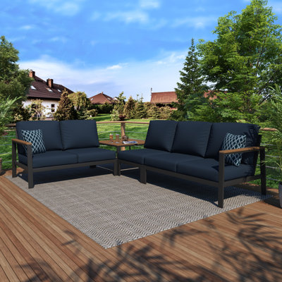 Townsend Outdoor 5 Person Sectional Seating Group With Sunbrella Cushions by Birch Lane
