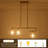 3 - Light Modern Linear Kitchen Island Dimmable Pendant With Clear Glass Shades-1115686303