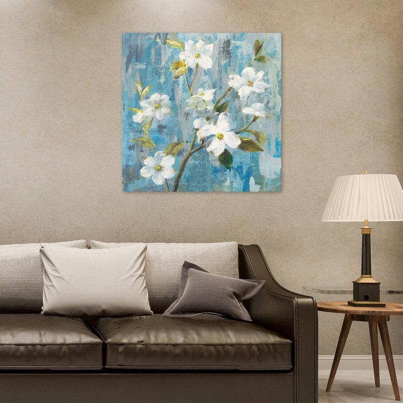 Graceful Magnolia I, art floral contemporain, H 32 po x l 32 po