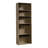 Engineered Wood Transitional 5-Shelf Bookcase, Brown-429006222