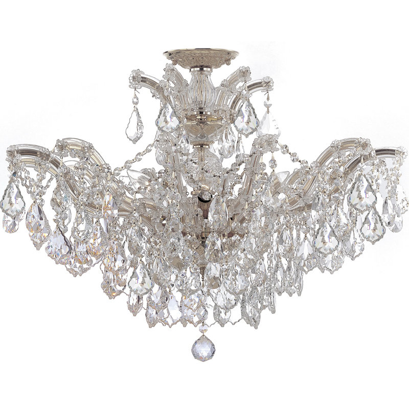 Weekes 6-Light 27'' Semi Flush Mount, Swarovski Spectra