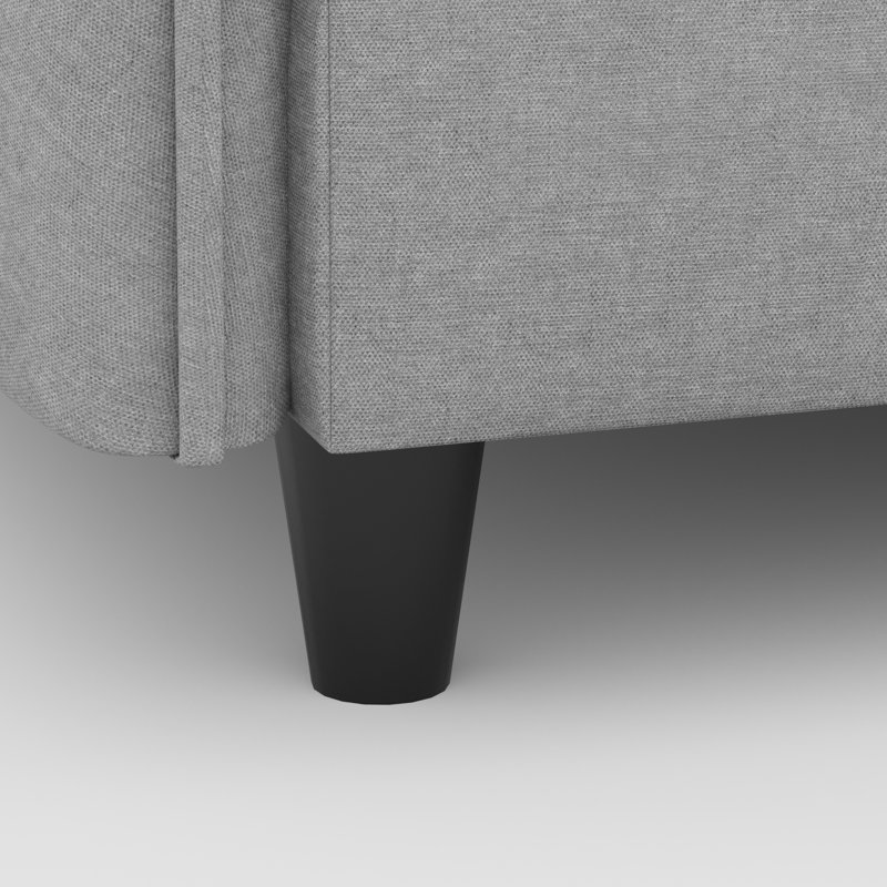 4 - Seat L Shaped With Breathable Fabric, Wooden Frame, Movable , Soft Cushions, Armrest Pockets For Office Setup Couch High Density Foam, Structure, Living Room Comfort