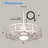 Out Door Celing Fan Patio Water Proof Fanlight w/ Dimmable LED Light 3 Color Temperature Remote and App Control