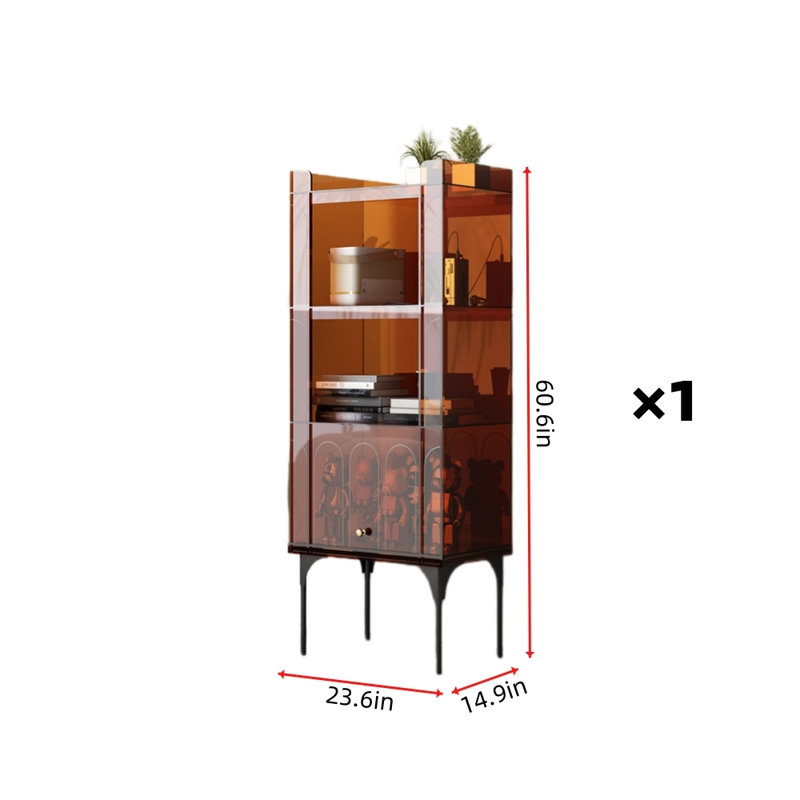 Modern Simple Accent Cabinet Dining Cabinet, Amber