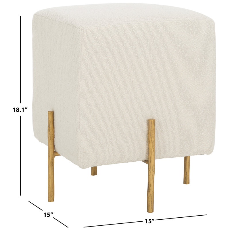 Jessa Square Standard Ottoman, Brass