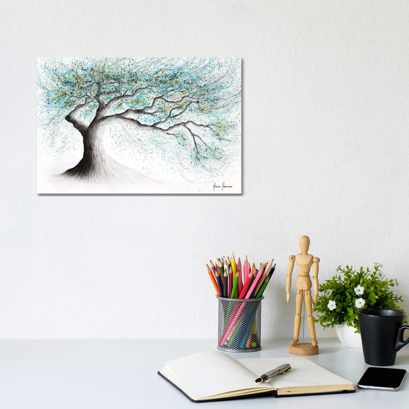 Lucent Lake Tree by Ashvin Harrison - Print on Canvas, Wrapped Canvas, 20.32 cm H x 30.48 cm W