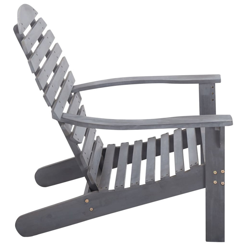 Spitzer Solid Wood Folding Adirondack Chair, Gray