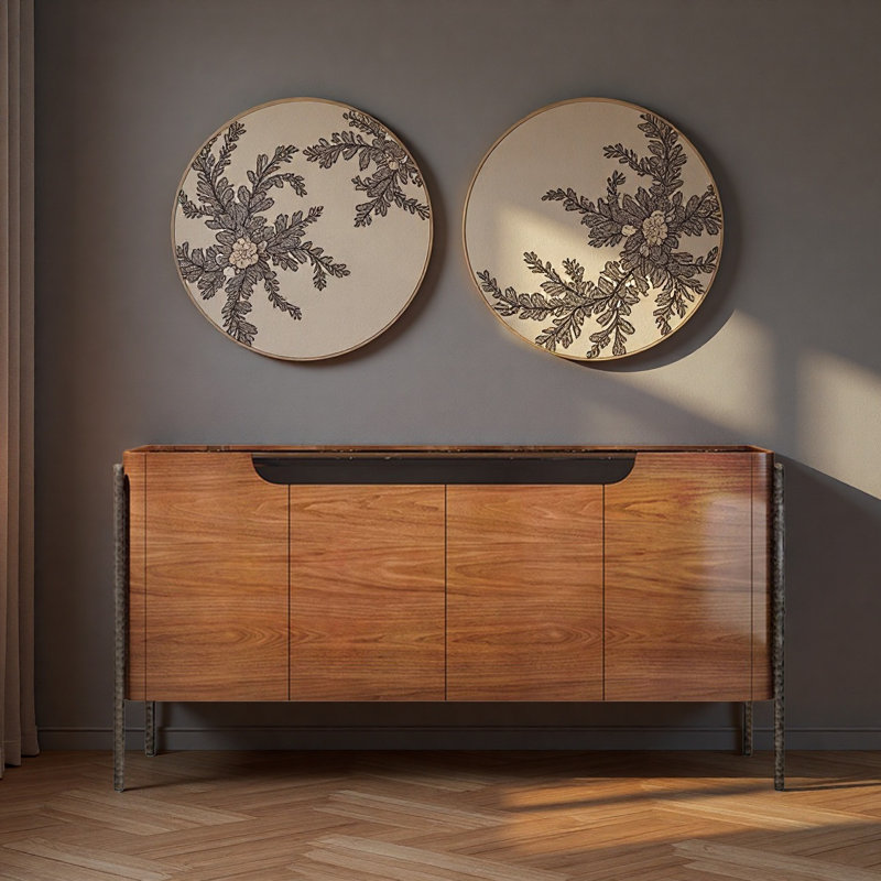 Buffet rétro haut de gamme, H 33,46 po x l 65,35 po x P 15,75 po