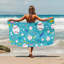 Serviette de plage imprimée, serviette de bain super absorbante, légère et portative, pour la plage-406161369