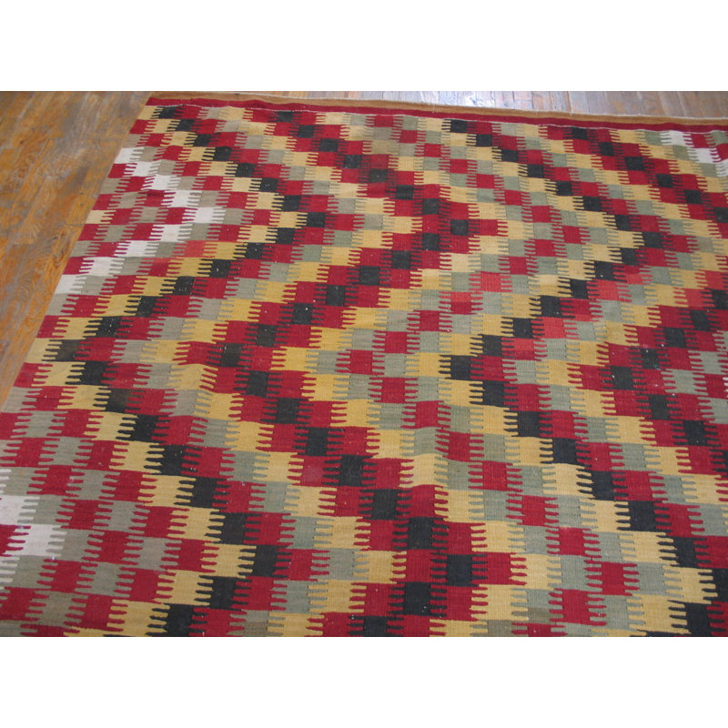 Tapis multicolore en laine antique Kilim - Oushak