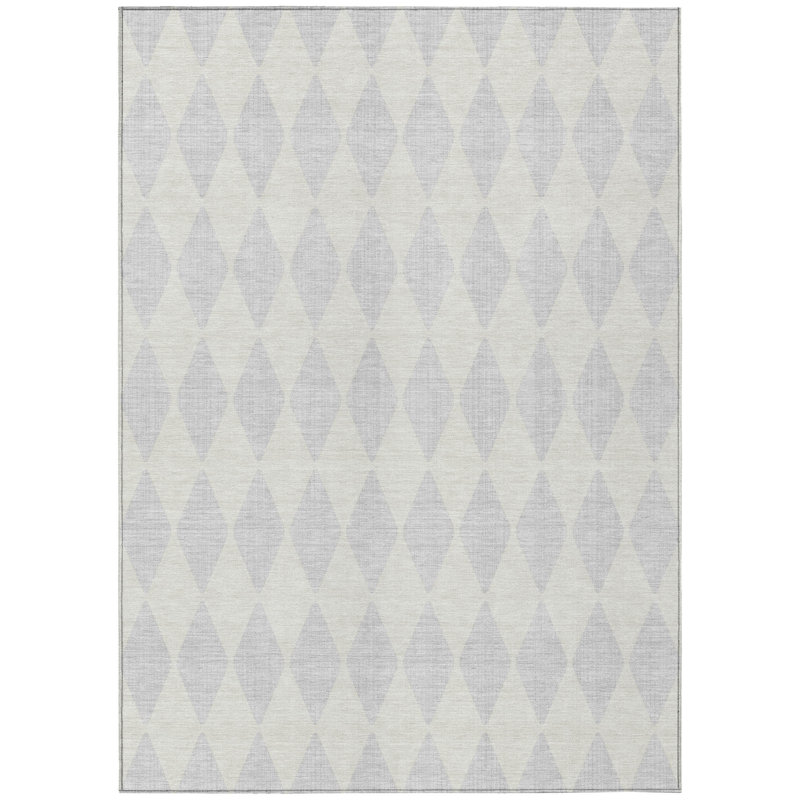 Loreen Washable Geometric Indoor / Outdoor Rug, Rectangle 3' x 5'