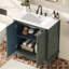 Armoire de meuble-lavabo 30 po avec lavabo en céramique, tablettes réglables